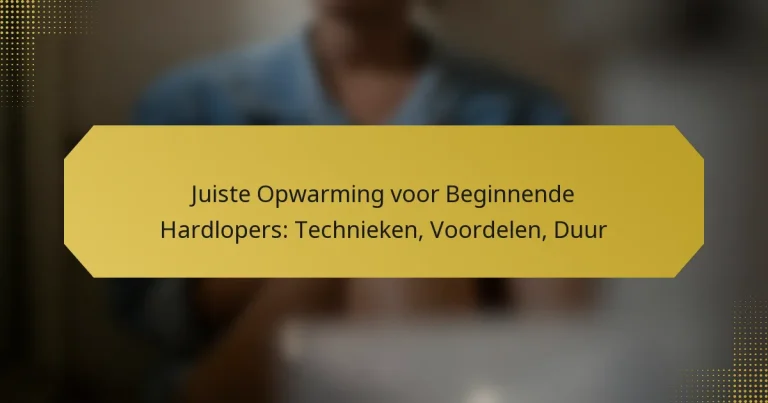 Juiste Opwarming voor Beginnende Hardlopers: Technieken, Voordelen, Duur