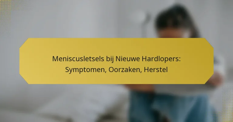 Meniscusletsels bij Nieuwe Hardlopers: Symptomen, Oorzaken, Herstel