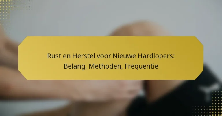 Rust en Herstel voor Nieuwe Hardlopers: Belang, Methoden, Frequentie